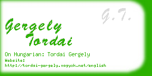 gergely tordai business card